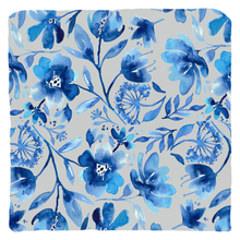 Load image into Gallery viewer, Blue Floral Design Throw Pillow
