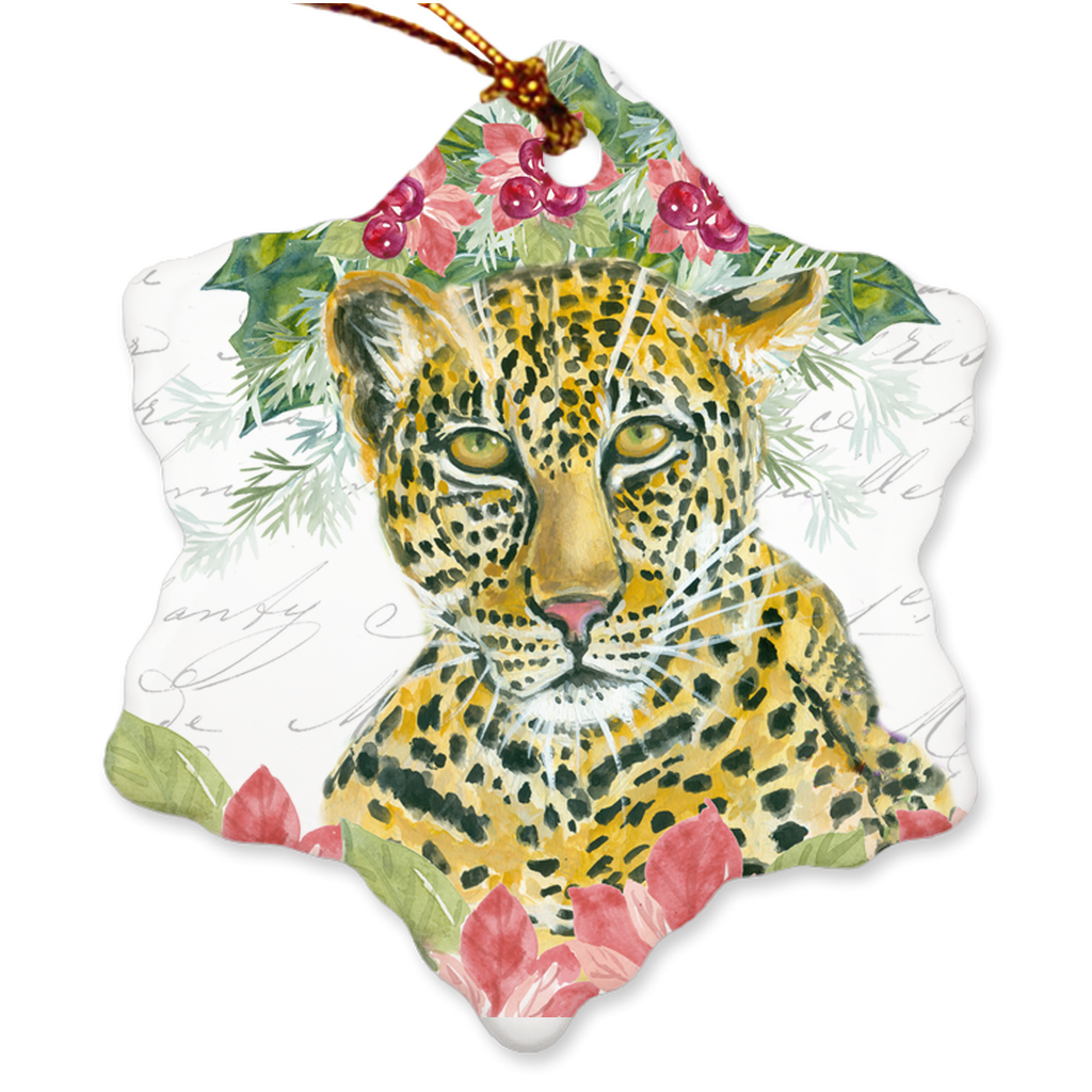 Christmas Animal print Porcelain Ornaments