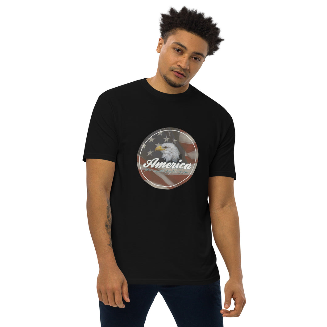 Men's Patriotic Shirt with American Flag