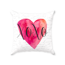 Load image into Gallery viewer, XoXo Heart Script Throw Pillow

