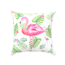 Load image into Gallery viewer, Flamingo Palm Throw Pillow
