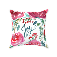Load image into Gallery viewer, Floral Joy Christmas pillow
