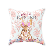Load image into Gallery viewer, Easter Bunny Ikat Throw Pillow
