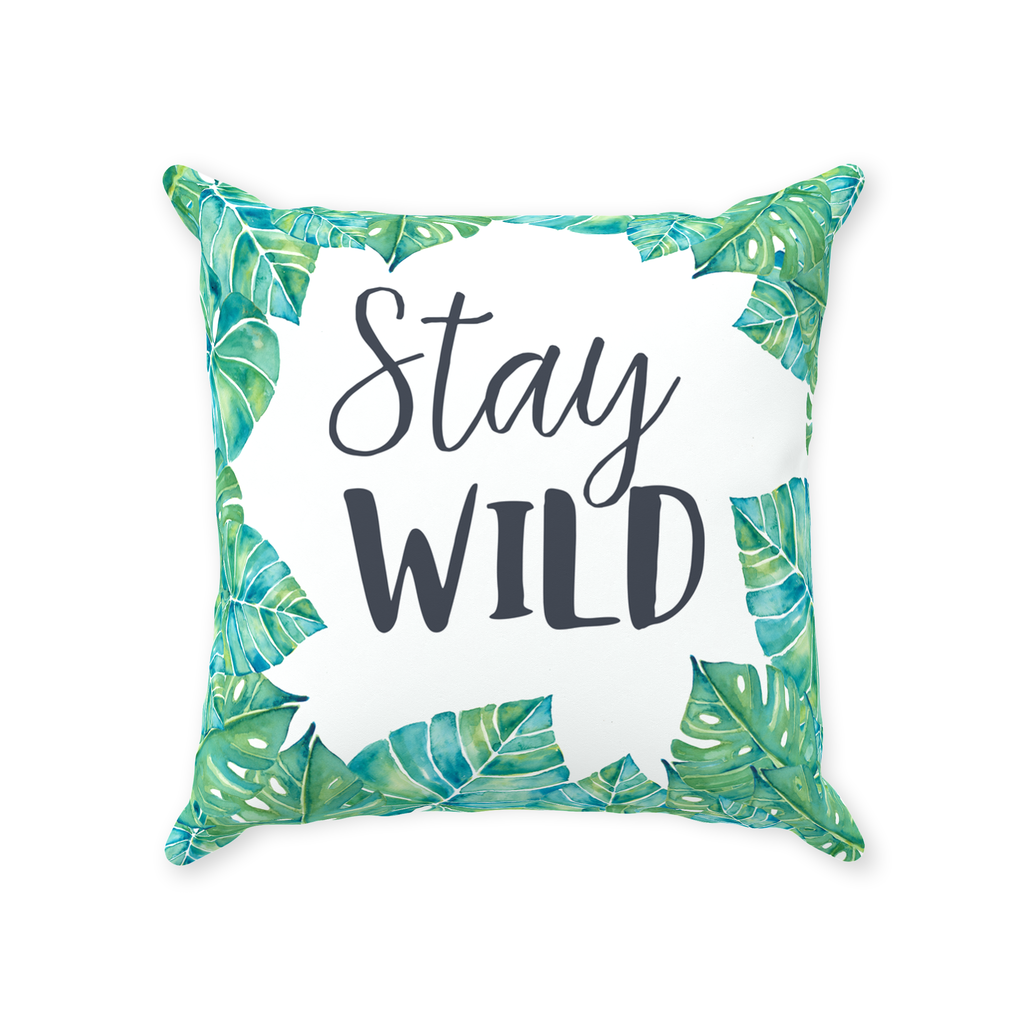 Stay Wild Palm Throw Pillow