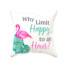 Load image into Gallery viewer, Happy Hour Flamingo Throw Pillow
