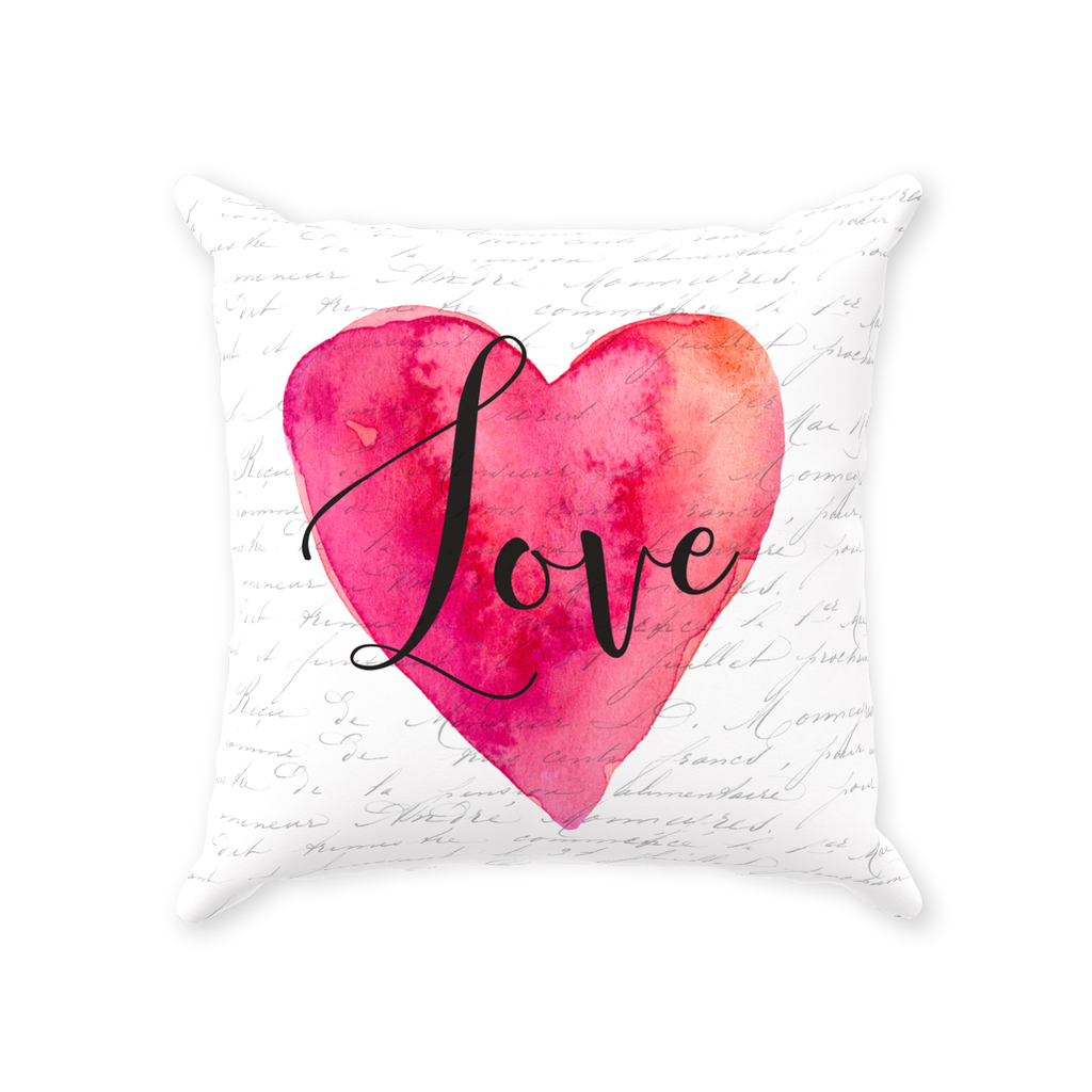 Love & Heart Throw Pillow