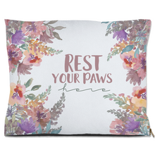 Load image into Gallery viewer, Rest you Paws Here - Grey floral Dog/Pet Bed - Water 
