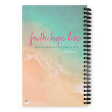 Load image into Gallery viewer, Faith Hope Love Spiral notebook
