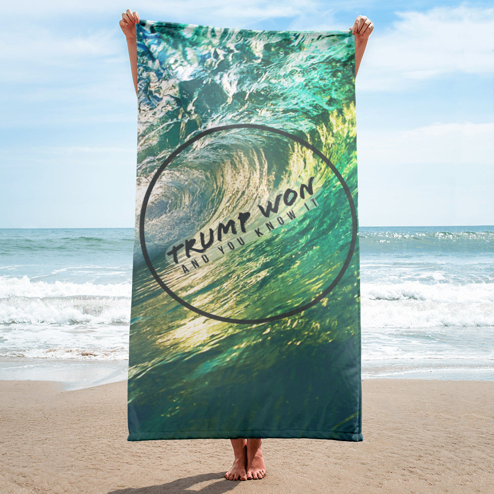 Trump Won Surfer Beach Towel