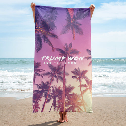 Trump won tropical beach towel