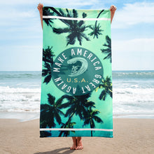 Load image into Gallery viewer, Patriotic Make America Great Again Beach Towel
