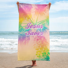 Load image into Gallery viewer, Tropical Jesus Saves Towel
