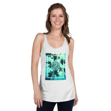 Load image into Gallery viewer, tropical MAGA racerback tank top for women
