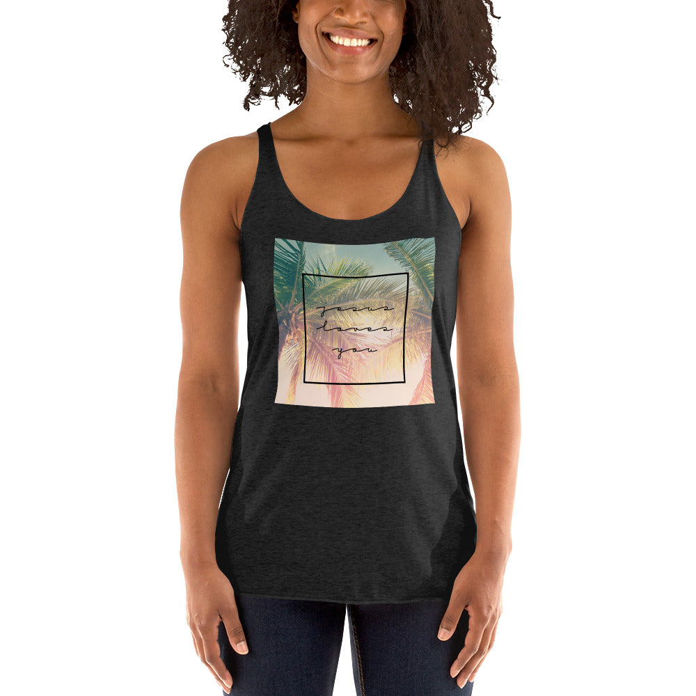 Jesus loves you ~ Women's Racerback Tank