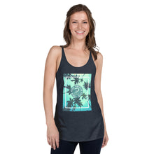 Load image into Gallery viewer, tropical MAGA racerback tank top for women
